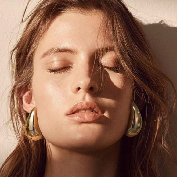 Water drop stud earrings N261 - Picture 2 of 4